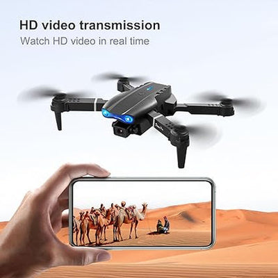 E88 Pro Drone with 4K HD Dual Camera/WiFi FPV, Foldable RC Quadcopter, Auto Hover, Altitude Hold, Headless Mode, App Control