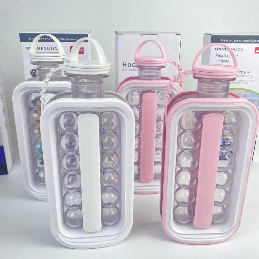 Collapsible ice hockey pot 2-in-1 kettle Ice pot cube home transparent ice maker mold home travel travel silicone ice tray