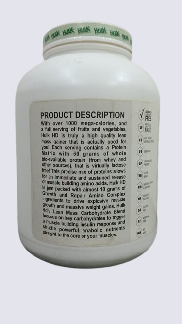 HULK HD Extreme Mass Gainer – 1030 Calories | 50g Protein | 175g Carbs | Chocolate Brownie Flavor | 6.85 lbs (3.12 kg) | Made in Canada